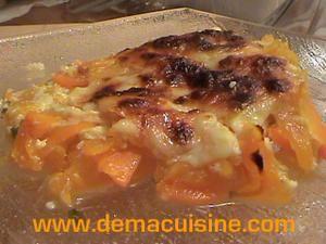 Gratin de potiron et carotte Gratin de potiron et carotte