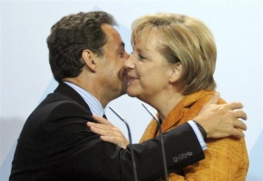 Sarkozy et Merkel à Colombey