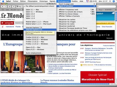 Web Developer Tool Bar pour SAFARI