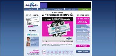 Recrutement en temps réel : CapGemini sur Cadremploi.fr
