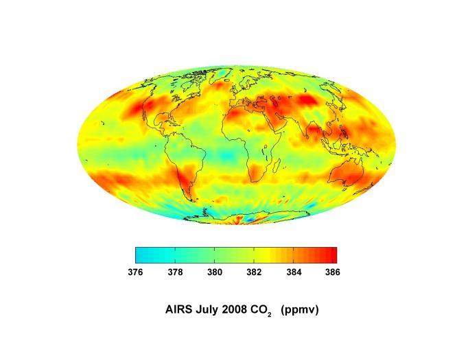 Répartition du dioxyde de carbone dans latmosphère terrestre