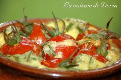 Clafoutis tomates cerises ciboulette Noyers Serein dans l'Yonne