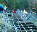 vidéo kayak descente escalier