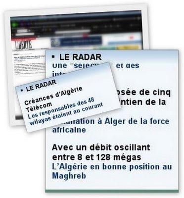 Radar Liberté Algérie rien capté