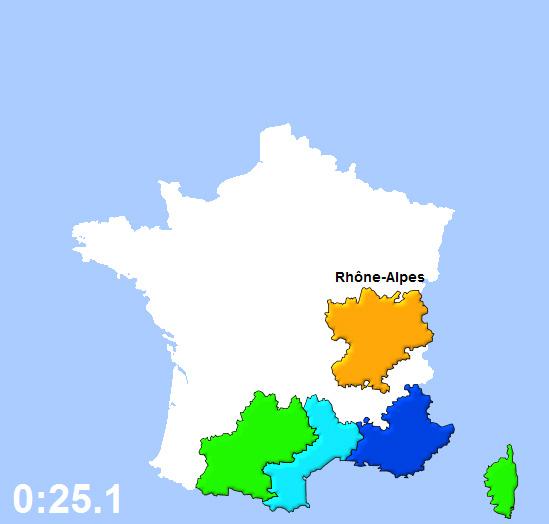 Un Tetris avec les pays du monde ou les régions de France