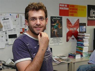 La 5ème partie du championnat du monde d'échecs à 15h Le champion d'échecs arménien Levon Aronian - photo Chessbase