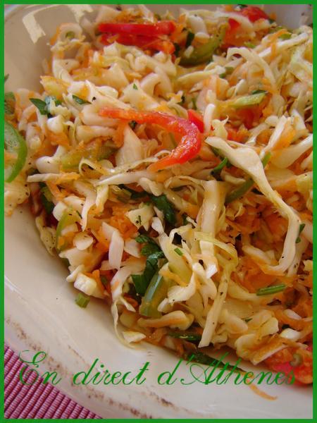 SALADE : Lahanosalata ou salade grecque de chou blanc