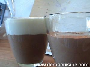 Mousse chococaramel et chocolat blanc