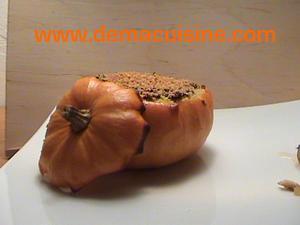 Courge jack be little farcie aux champignons