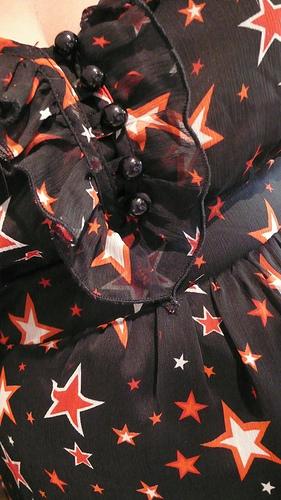 Review - Torrid Black Chiffon Red Stars Dress