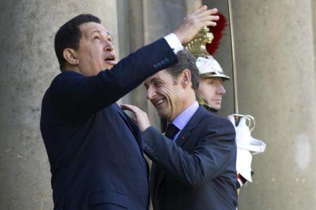 Nicolas Sarkozy et Hugo Chavez, lors de sa visite à l’Elysée le 26 septembre dernier.