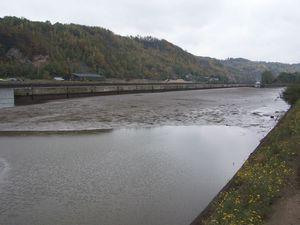 Marée basse entre Namur Andenne