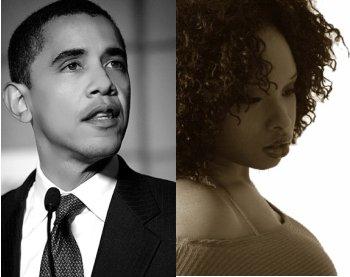 Barack Obama tout cœur avec Jennifer Hudson