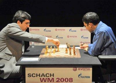 L'affiche Kramnik - Anand au championnat du monde d'échecs 2008