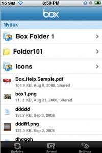 Box.net application iPhone