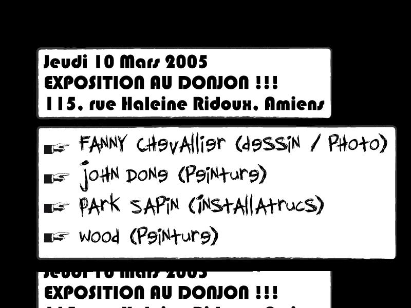 Archives mars 2005 : 2° Expo au Donjon !