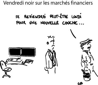 Vendredi noir sur les marchés financiers