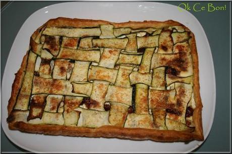 Tarte aux courgettes, figues, féta et cannelle