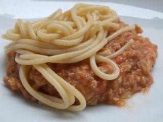 Spaghettis bolognaise veggie l'inspiration suite lecture livre d'Anne-Sophie