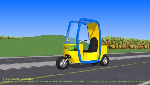 Innovation : La Poste va tester en 2009 un nouveau scooter électrique 3 roues