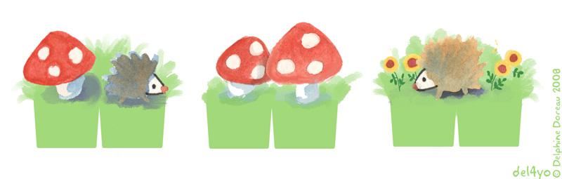 Papertoys cutes et illustrations kawaïs chez Del4yo