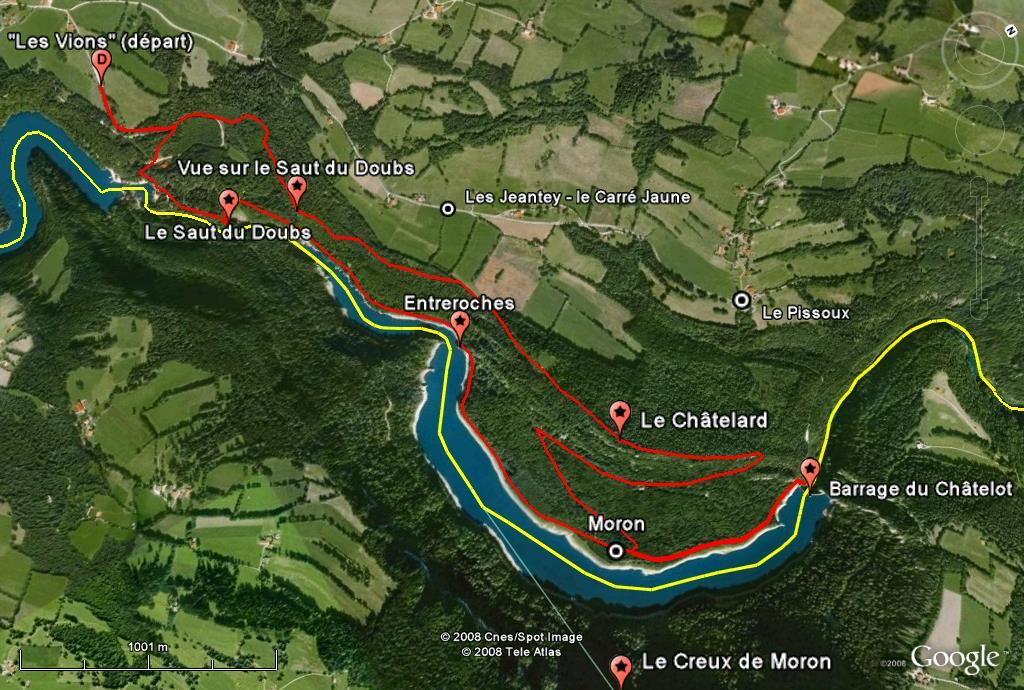 Les gorges du Doubs, du Saut au Barrage du Châtelot ...