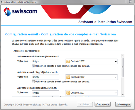 L'assistant E-mail de Swisscom