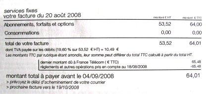 Facture France Telecom