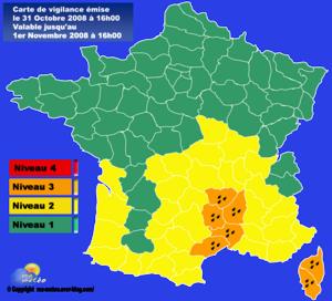 [Vigilance orange] Episode pluvieux et orageux : Languedoc et Corse