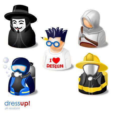 Icônes: Set Dress’up icônes avatars