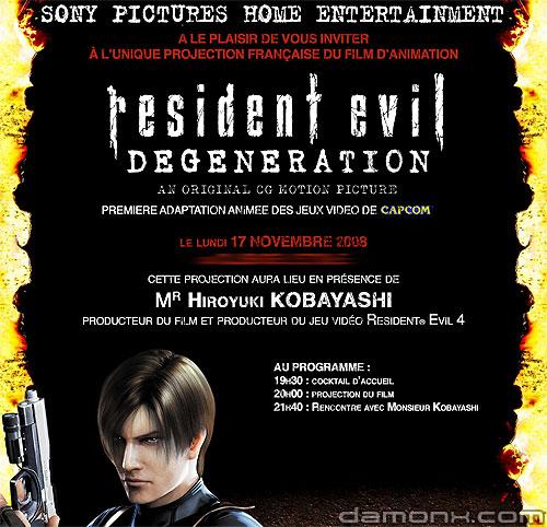 Projection Unique Resident Evil Degeneration