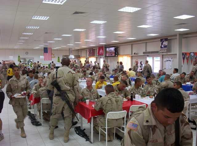 Une cantine américaine en Irak