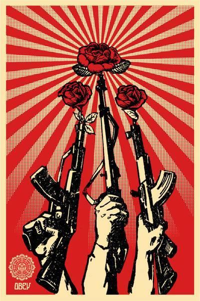 Shepard Fairey propaganda style