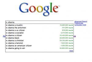 Is Obama a muslim? a terrorist? a us citizen? top 10 des recherches google