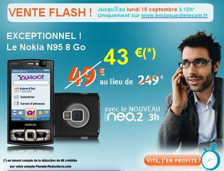 Vente Flash : le Nokia N95 8Go à 43€ chez Bouygues !