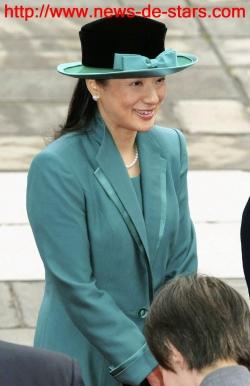 La Princesse Masako accueillant Juan Carlos et Sofia d'Espagne