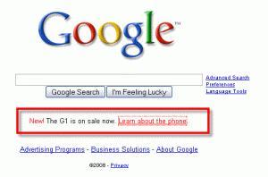 [ Google ] Le jour où Google a fait de la pub sur sa page d’accueil