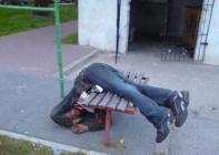 En voilà qui sont vraiment capables de dormir n'importe où ! dormeur banc