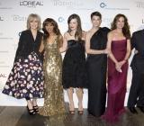 Diane Keaton, Kerry Washington, Milla Jovovich, Linda Evangelista et Andie MacDowell de gauche à droite