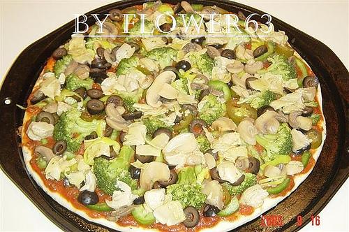Pizza végétarienne aux brocolis