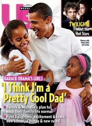 Barack Obama et ses filles 