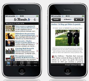 Le Monde lance son application iPhone