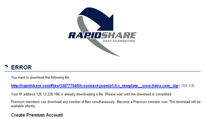 Les astuces RapidShare (Unlimited Rapidshare) !