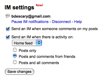 friendfeed-im-2 Publiez votre flux FriendFeed sur GTalk et Jabber