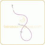 Bracelet fil violet coeur (Argent)