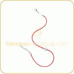 Bracelet fil rouge carré (Argent)