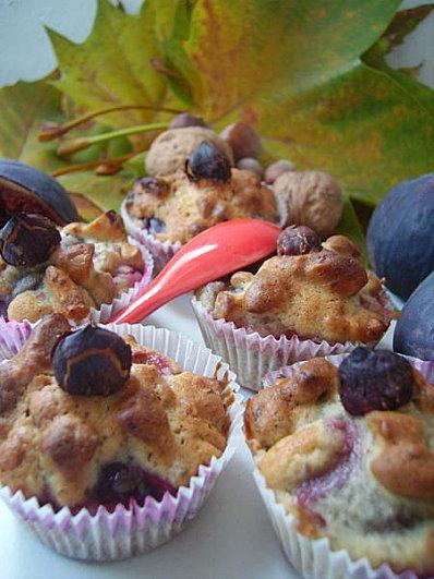 Muffins d'automne À la figue et aux fruits À coque