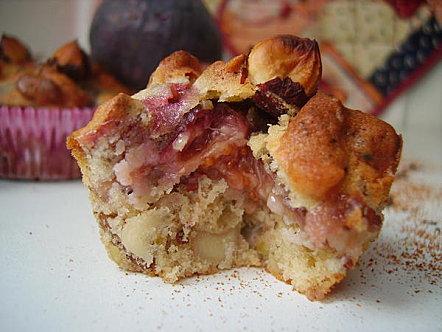 Muffins d'automne À la figue et aux fruits À coque