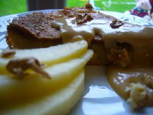 Gâteau express aux pommes et sa crème anglaise spéculoos