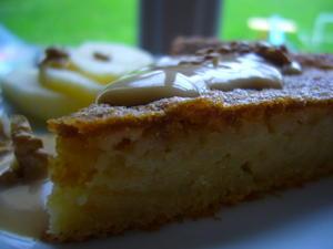 Gâteau express aux pommes et sa crème anglaise spéculoos